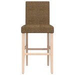 vidaXL Chaises de bar lot de 2 bois massif d'hévéa et tissu