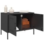vidaXL Meubles TV 2 Pièces noir 68x39x50 5 cm acier