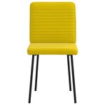 vidaXL Chaises à manger lot de 2 Jaune Velours