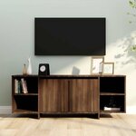 vidaXL Meuble TV chêne marron 130x35x50 cm bois d'ingénierie