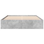 vidaXL Cadre de lit sans matelas gris béton 150x200 cm