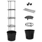 vidaXL Jardinière à tomate Anthracite Ø29 5x115 cm Polypropylène