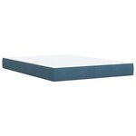 vidaXL Sommier à lattes de lit et matelas Bleu foncé 140x190cm Velours