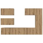 vidaXL Ensemble meuble TV 6 Pièces Chêne artisanal Bois d'ingénierie