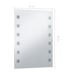 vidaXL Miroir mural à LED pour salle de bains 60x80 cm