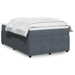 vidaXL Sommier à lattes de lit et matelas Gris foncé 120x200cm Velours