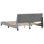 vidaXL Cadre de lit sans matelas gris clair 160x200 cm tissu