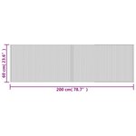 vidaXL Tapis rectangulaire gris 60x200 cm bambou