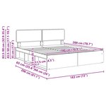 vidaXL Cadre de lit avec tête de lit Béton 180 x 200 cm Pin massif