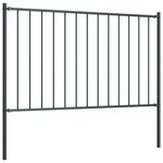 vidaXL Panneau clôture poteau Acier enduit poudre 1 7x0 75m Anthracite