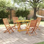 vidaXL Ensemble de salle à manger pour jardin 5 Pièces Marron