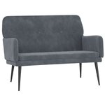 vidaXL Banc Gris foncé 108x79x79 cm Velours