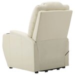 Vidaxl fauteuil releveur inclinable crème similicuir