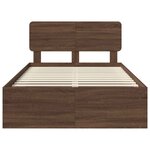 vidaXL Cadre de lit Chêne brun 120 x 190 cm Pin massif
