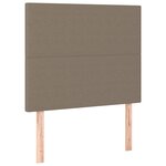 vidaXL Sommier à lattes de lit avec matelas Taupe 90x200 cm Tissu