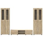 vidaXL Ensemble meuble TV FLORIN Chêne Sonoma Bois d'ingénierie