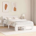 vidaXL Cadre de lit Blanc 120 x 200 cm Bois massif en pin