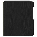 vidaXL Cabinet de chevet avec tiroir 2 Pièces Chêne noir 50 x 40 x 45 cm
