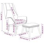 vidaXL Chaise de relaxation avec repose-pied Noir Tissu