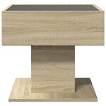 vidaXL Table basse avec LED chêne sonoma 50x50x45 cm bois d'ingénierie