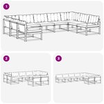 vidaXL Ensemble de canapés d'extérieur 9 pc Naturel et Beige