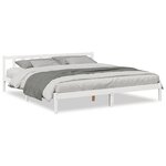 vidaXL Cadre de lit extra long sans matelas 180x220 cm bois massif pin