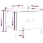 vidaXL Table basse blanc brillant 50x50x40 cm bois d'ingénierie