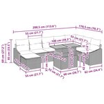 vidaXL Ensemble de canapé de jardin 9 Pièces Beige Poly rotin