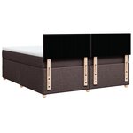 vidaXL Sommier à lattes de lit avec matelas Marron foncé 180x200 cm
