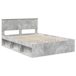 vidaXL Cadre de lit Béton 140 x 200 cm Bois d'ingénierie