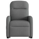 vidaXL Fauteuil inclinable de massage électrique Gris foncé Tissu