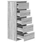 vidaXL Buffet avec tiroirs sonoma gris 37 5x35x99 cm bois d'ingénierie
