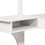 vidaXL Cadre de lit avec tables de chevet Blanc Bois massif en pin