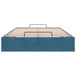 vidaXL Cadre de lit ottoman sans matelas bleu foncé 120x200 cm velours