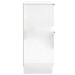 vidaXL Buffets 2 Pièces Blanc brillant 30x30x70 cm Bois d'ingénierie
