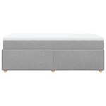 vidaXL Sommier à lattes de lit avec matelas Gris clair 90x200 cm Tissu