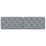 vidaXL Coussin de tête de lit gris clair 180 cm tissu