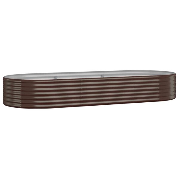 vidaXL Lit surélevé de jardin Acier enduit de poudre marron