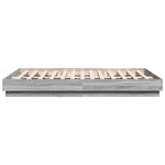 vidaXL Cadre de lit sans matelas sonoma gris 160x200 cm