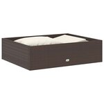 vidaXL Salon de jardin 2 Pièces avec coussins Résine tressée Marron