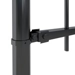 vidaXL Clôture de jardin avec dessus en cerceau Acier 15 3x0 8 m Noir