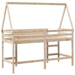 vidaXL Lit superposé et échelle et toit 90x190 cm bois de pin massif