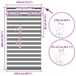 vidaXL Store zèbre gris clair largeur du tissu 125 9 cm polyester