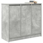 vidaXL Buffet gris béton 85x34x76 cm bois d'ingénierie