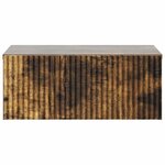vidaXL Cabinet de chevet mural Chêne fumé 49 x 34 5 x 20 cm