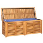 vidaXL Boîte de rangement jardin et sac 150x50x53 cm bois massif teck