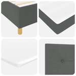 Lit à ressort vidaXL avec matelas gris foncé 160x200 cm en tissu