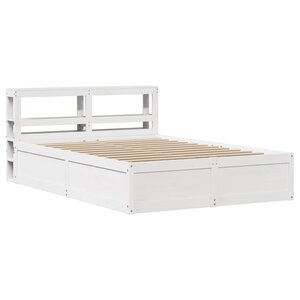 vidaXL Cadre de lit avec tête de lit blanc 120x190 cm bois pin massif