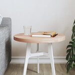 vidaXL Dessus de table Ø40x2 5 cm rond bois massif de hêtre