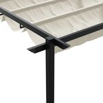 vidaXL Gazebo mural Crème 3 x 4 m Acier